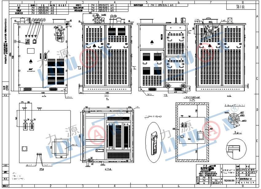 Main Structure of 30V 8KA High Power Copper Foil Electrolytic Rectifier