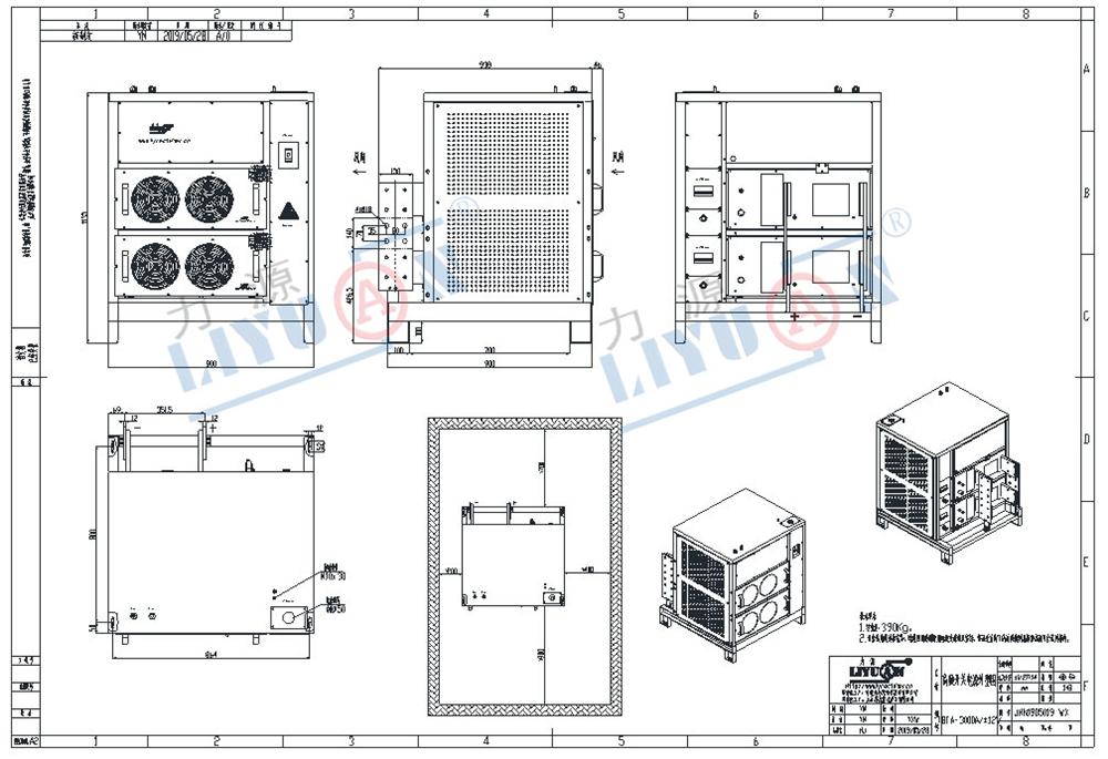 The main structure of the gold plating power supply
