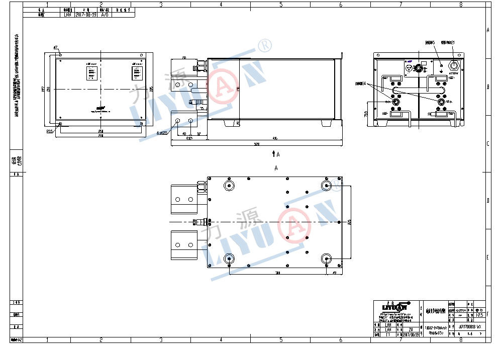 The main structure of 5V 2*600A Dual Output Rectifier for PCB Plating