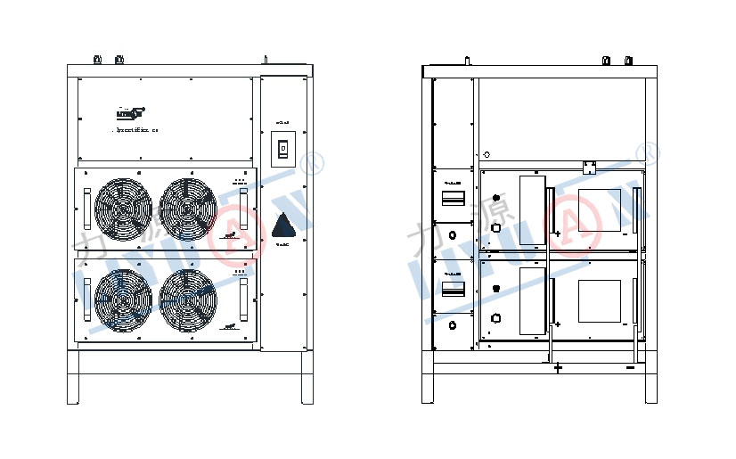 The main structure of the gold plating power supply