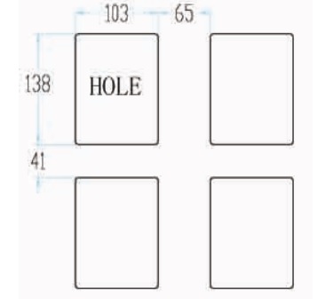 the opening sizes