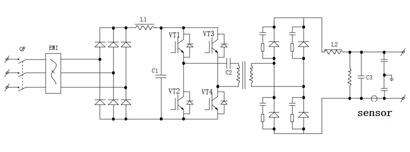 Schematic Of IGBT Electrolysis Hydrogen Rectifier